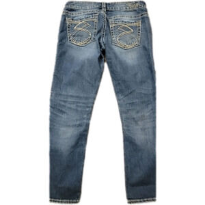 Silver Jeans Frances Low-Rise Medium Wash Capri Size 27